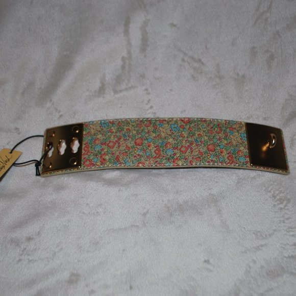 NWT Patricia Nash Fleuriste Leather Cuff Bracelet - Coral Bloom (MATCHING ITEMS) - Picture 10 of 11